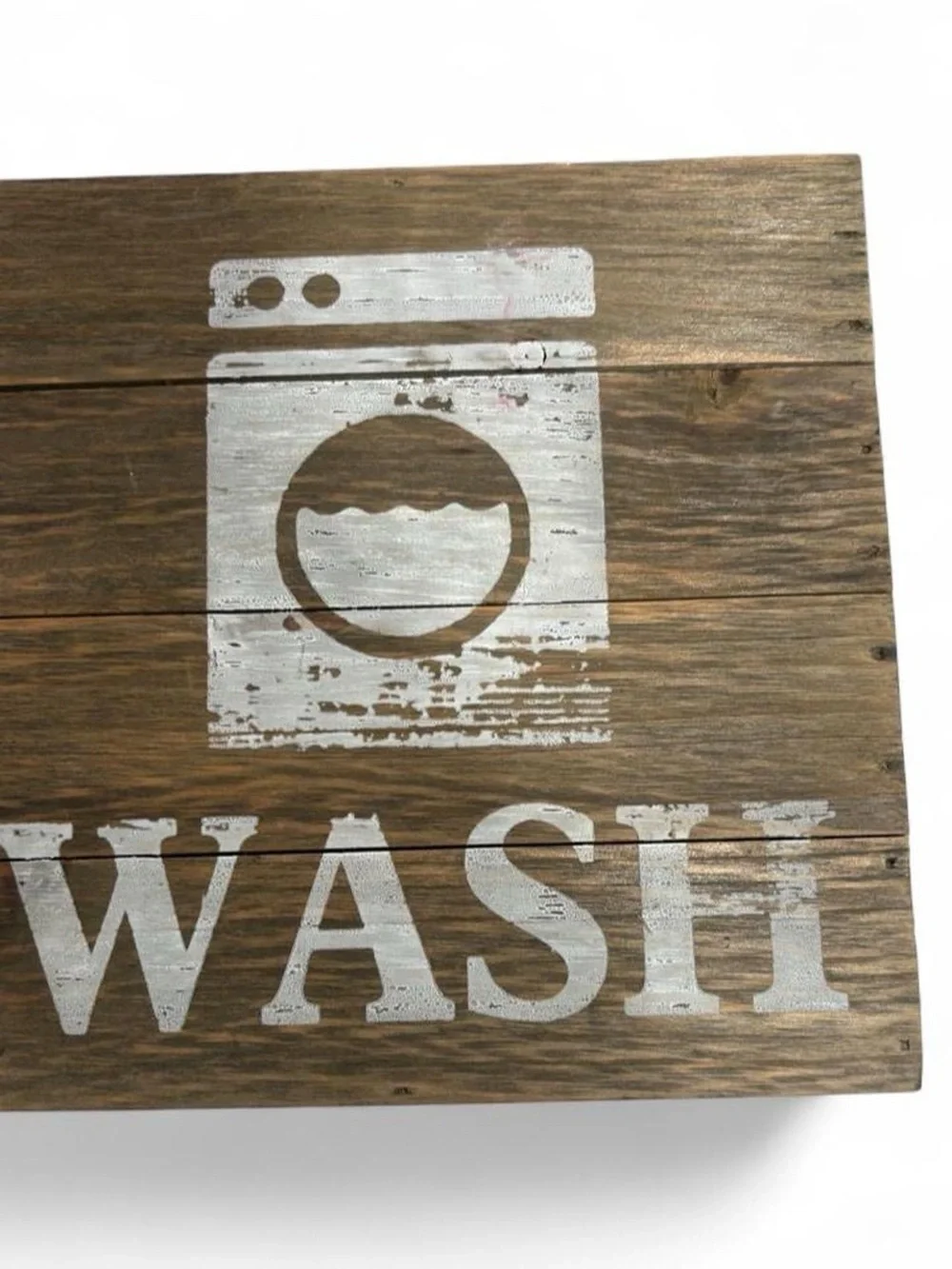 Vintage-Inspired Wash and Dry Wall Signs in Black and Brown